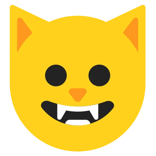 The grinning cat emoji.