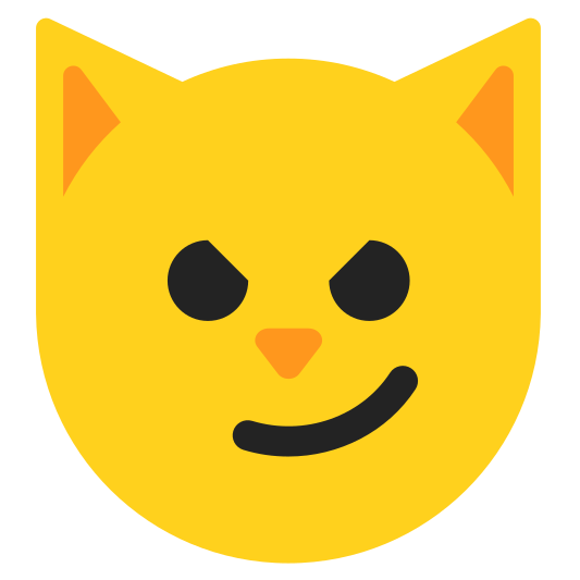 The cat with wry smile emoji.