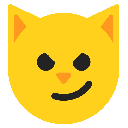 The cat with wry smile emoji.