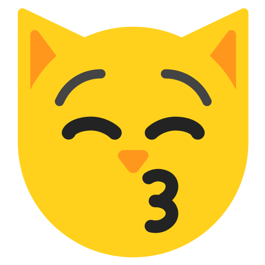 The kissing cat emoji.