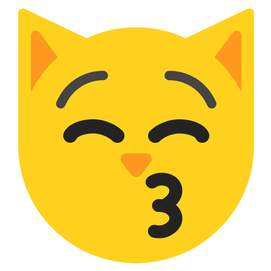 The kissing cat emoji.