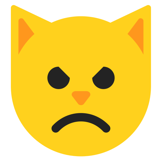 The pouting cat emoji.