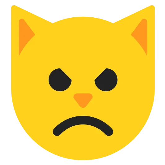 The pouting cat emoji.