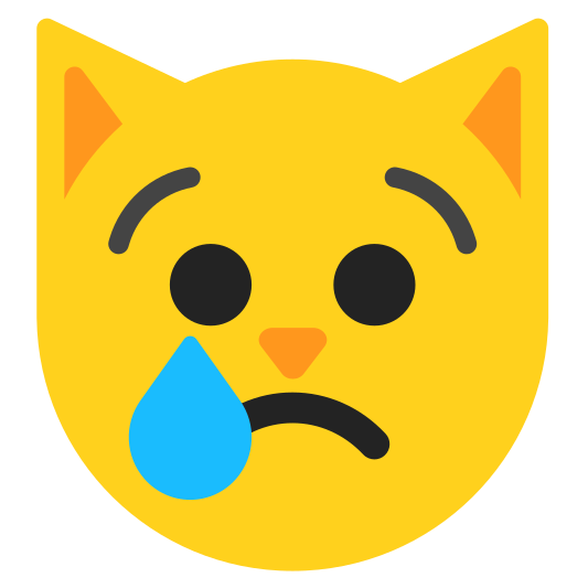 The crying cat emoji.