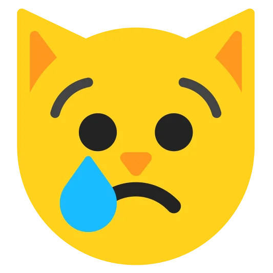 The crying cat emoji.