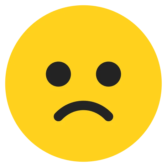 The slightly frowning face emoji.