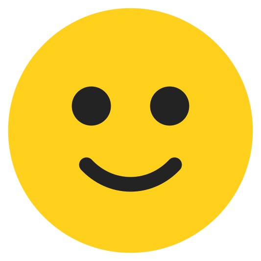 The slightly smiling face emoji.