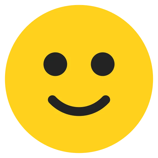 The slightly smiling face emoji.