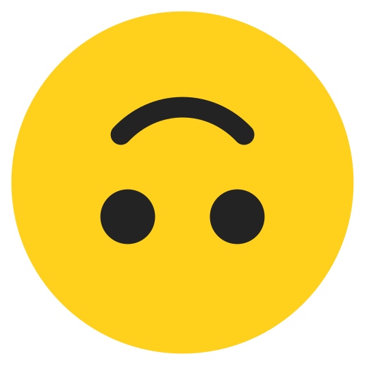 The upside-down face emoji.