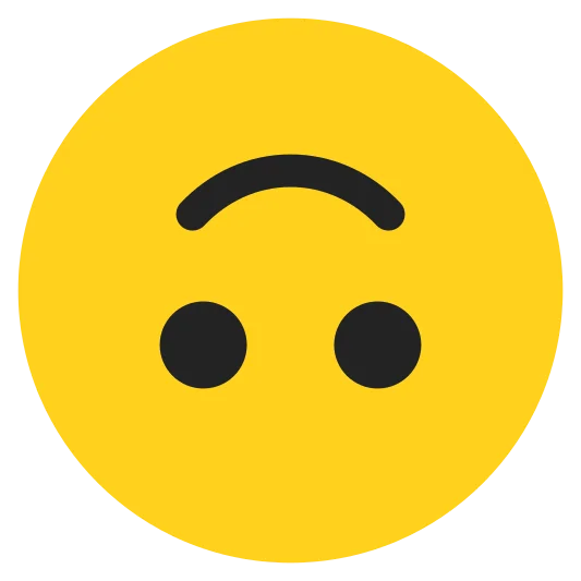 The upside-down face emoji.