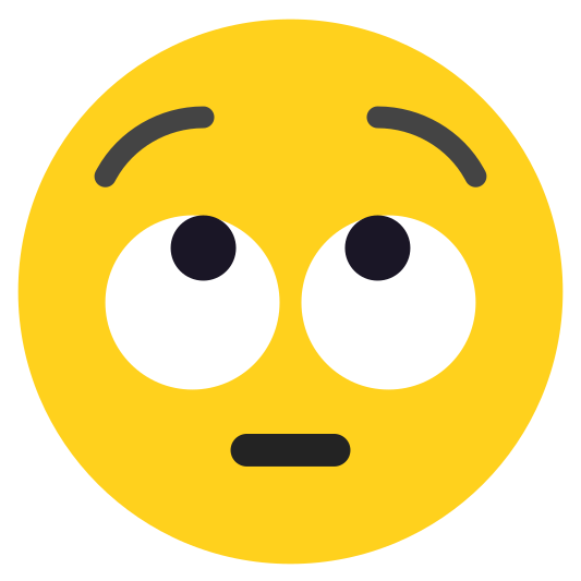 The face with rolling eyes emoji.