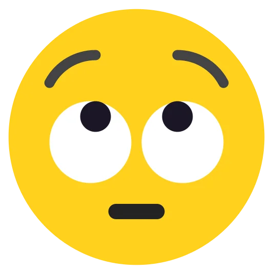 The face with rolling eyes emoji.