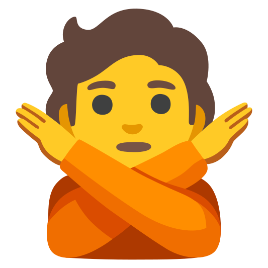 The person gesturing no emoji.