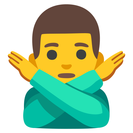 The man gesturing no emoji.