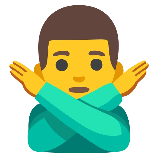 The man gesturing no emoji.