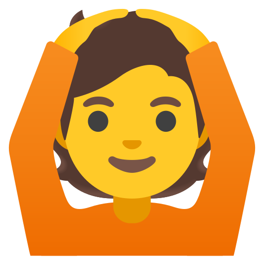 The person gesturing ok emoji.