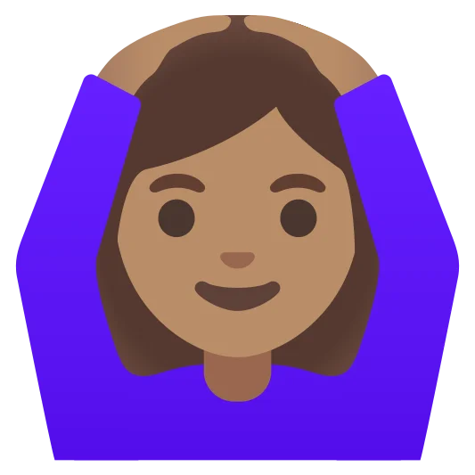 The woman gesturing ok: medium skin tone emoji.
