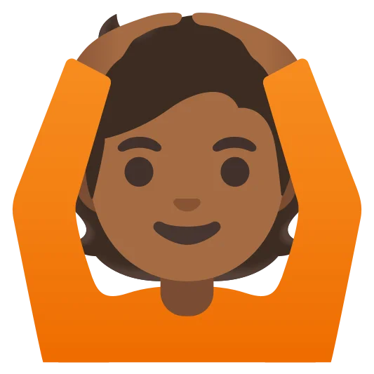 The person gesturing ok: medium-dark skin tone emoji.