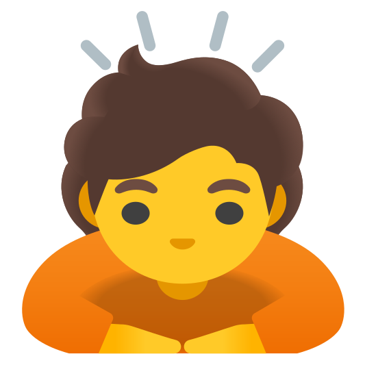 The person bowing emoji.