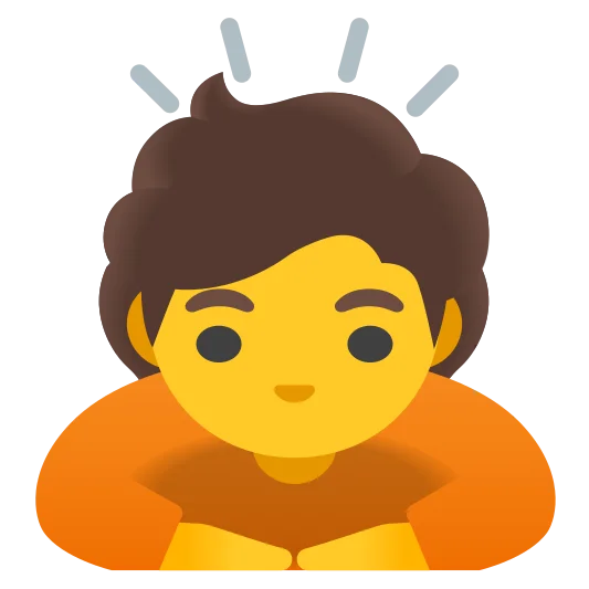 The person bowing emoji.
