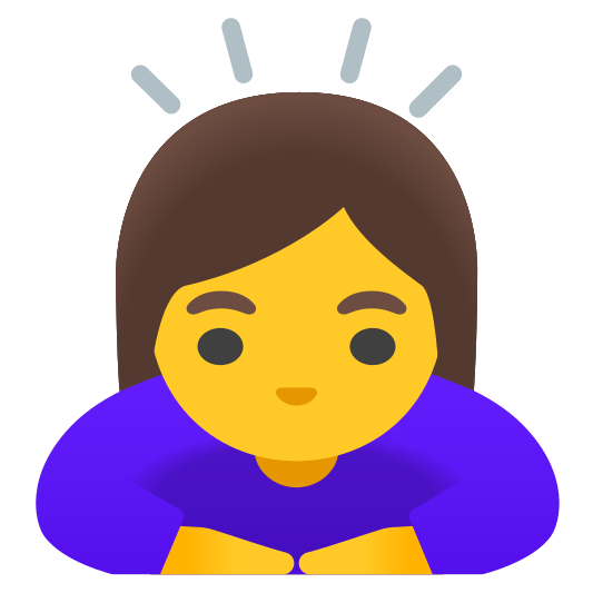 The woman bowing emoji.