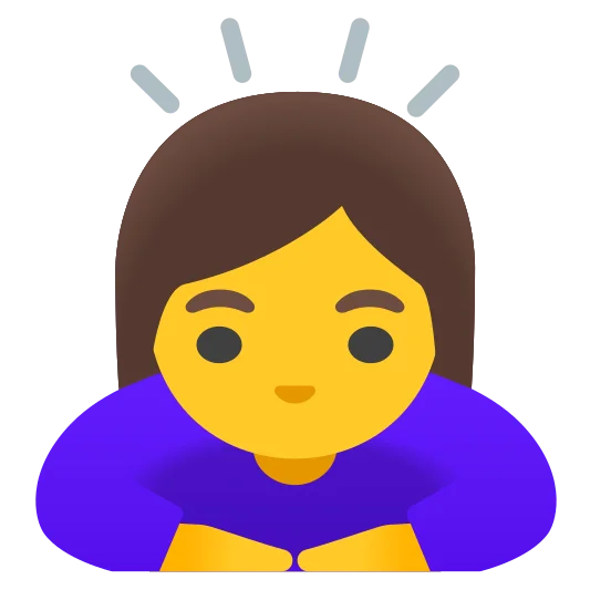 The woman bowing emoji.