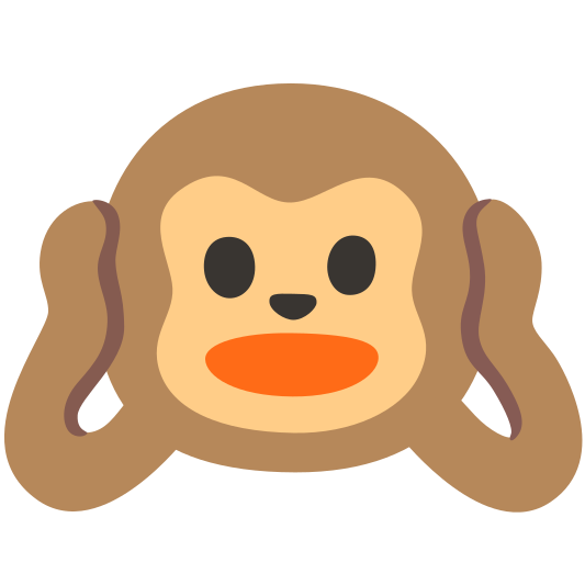 The hear-no-evil monkey emoji.