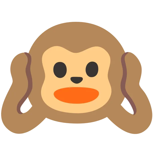 The hear-no-evil monkey emoji.
