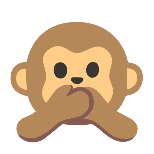 The speak-no-evil monkey emoji.