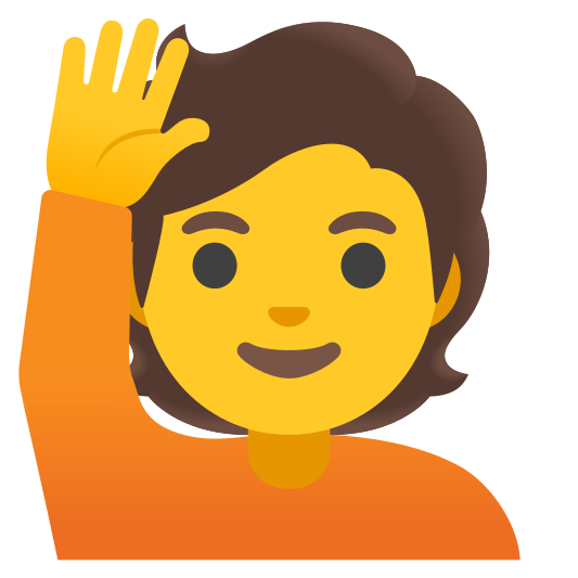 The person raising hand emoji.