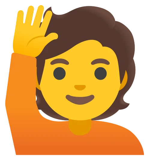 The person raising hand emoji.