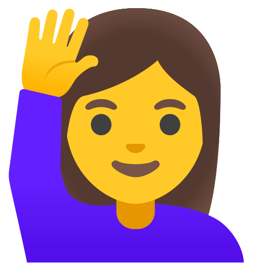 The woman raising hand emoji.