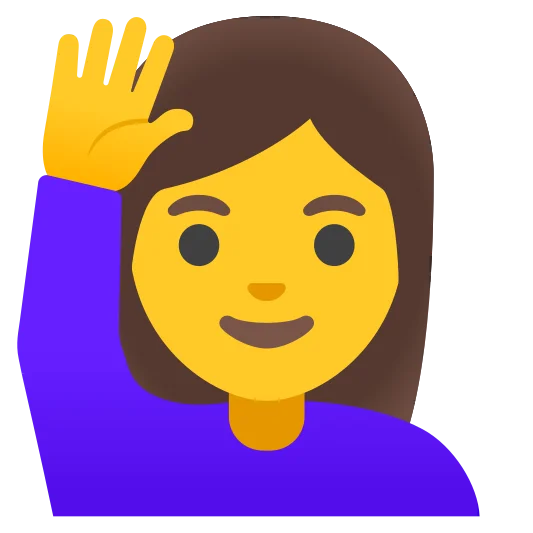 The woman raising hand emoji.