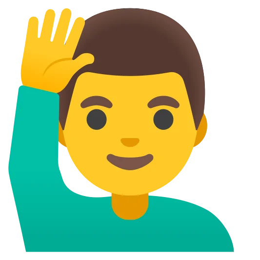 The man raising hand emoji.
