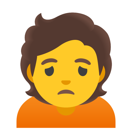 The person frowning emoji.