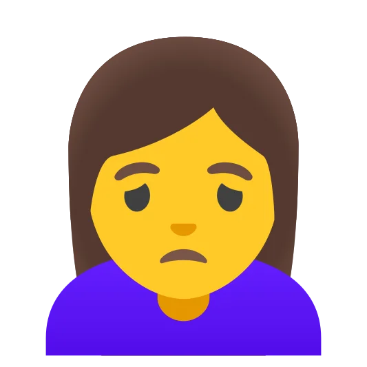 The woman frowning emoji.
