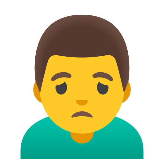 The man frowning emoji.