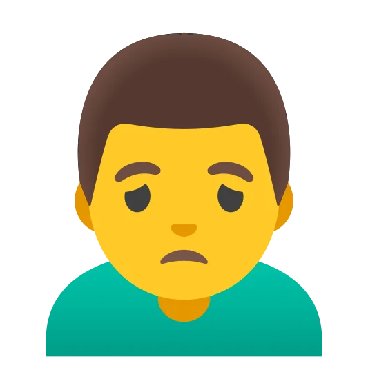 The man frowning emoji.