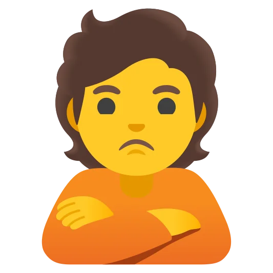 The person pouting emoji.