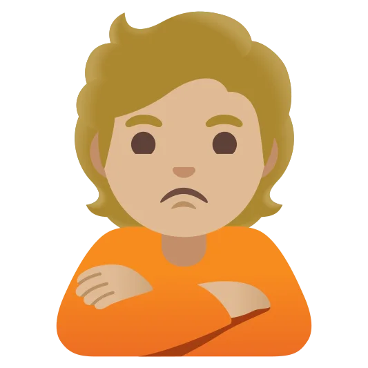 The person pouting: medium-light skin tone emoji.