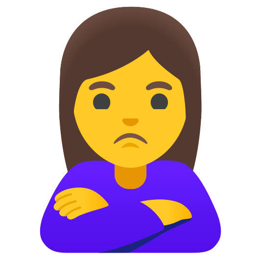 The woman pouting emoji.