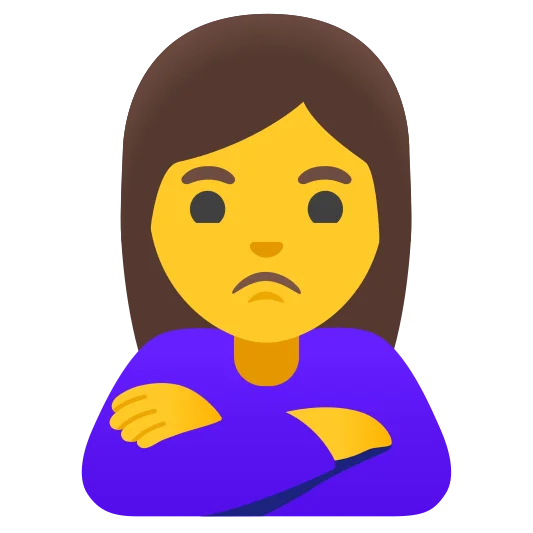 The woman pouting emoji.