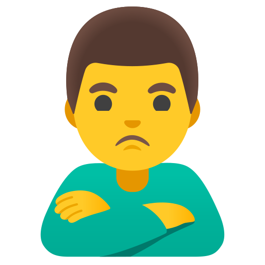 The man pouting emoji.