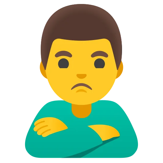 The man pouting emoji.