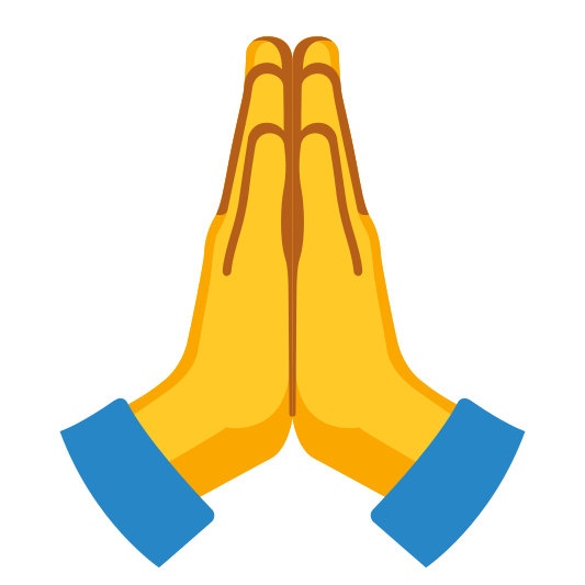 The folded hands emoji.