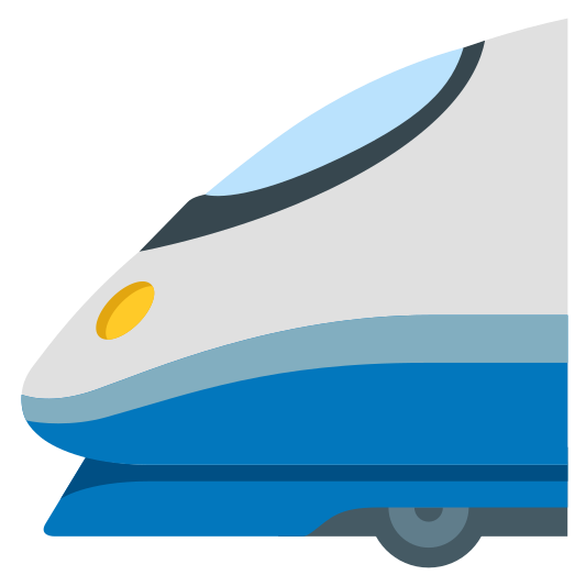 The high-speed train emoji.