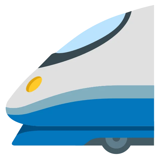 The high-speed train emoji.