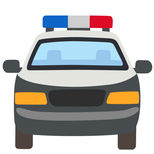 The oncoming police car emoji.