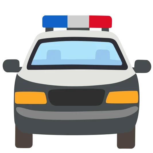 The oncoming police car emoji.