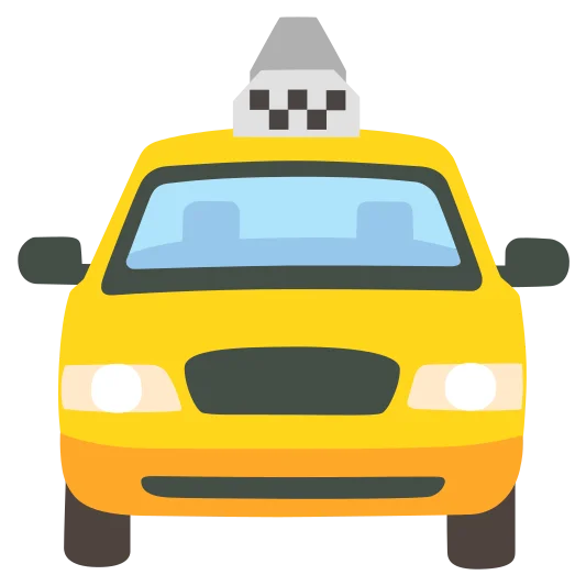 The oncoming taxi emoji.